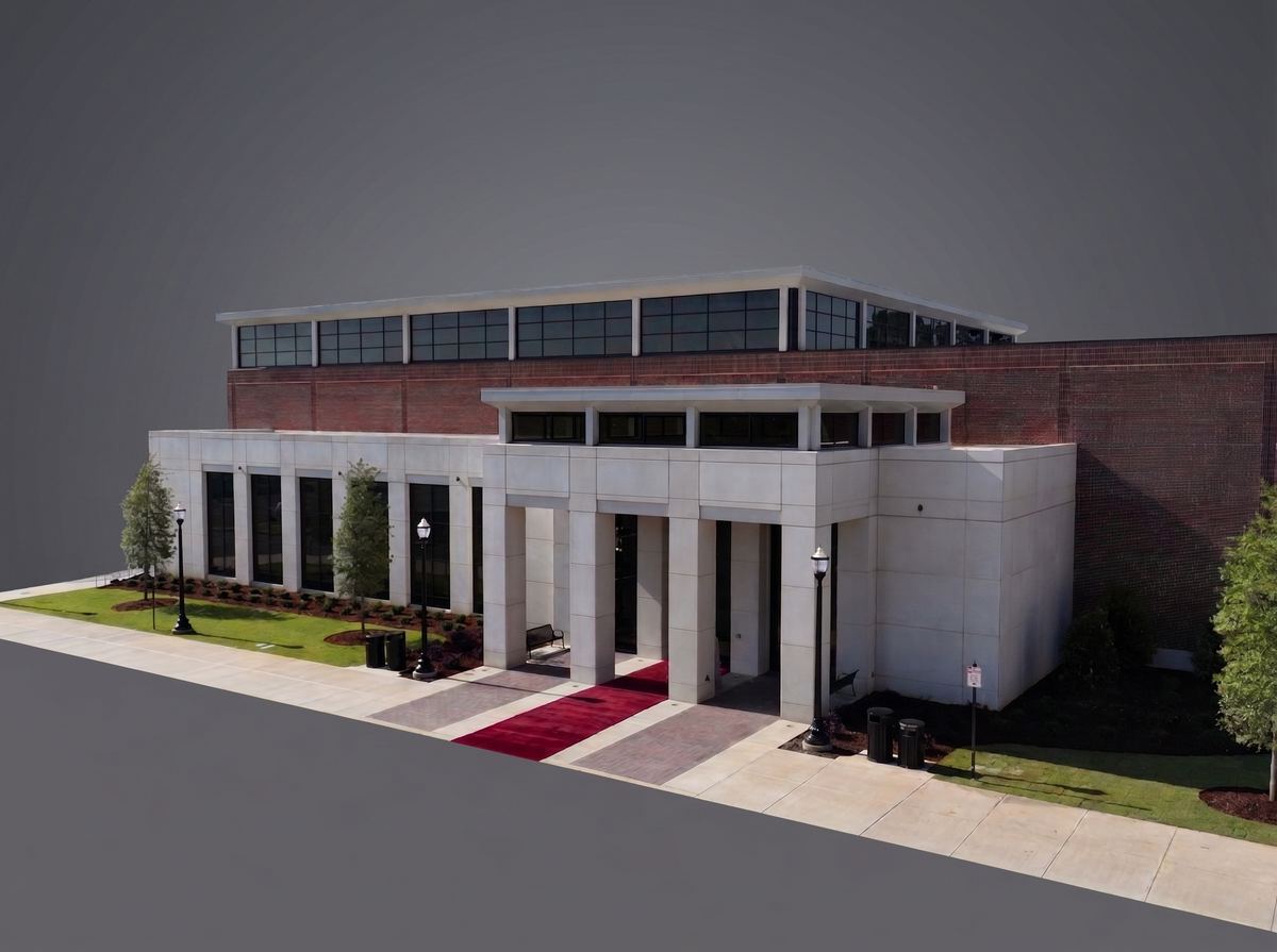 The exterior of the Alabama Basketball Practice Facility